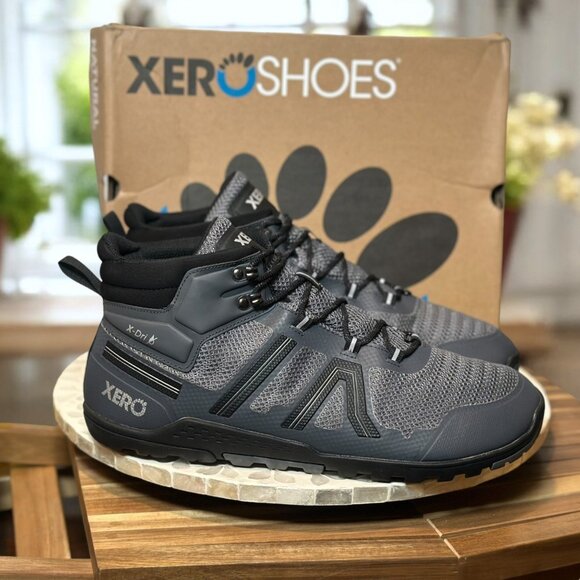 Xero Xcursion Fusion Men’s 14 Waterproof Hiking Boot Zero-Drop Asphalt / Gray - Picture 4 of 11
